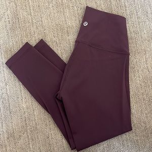 Lululemon Purple Leggings Slightly cropped